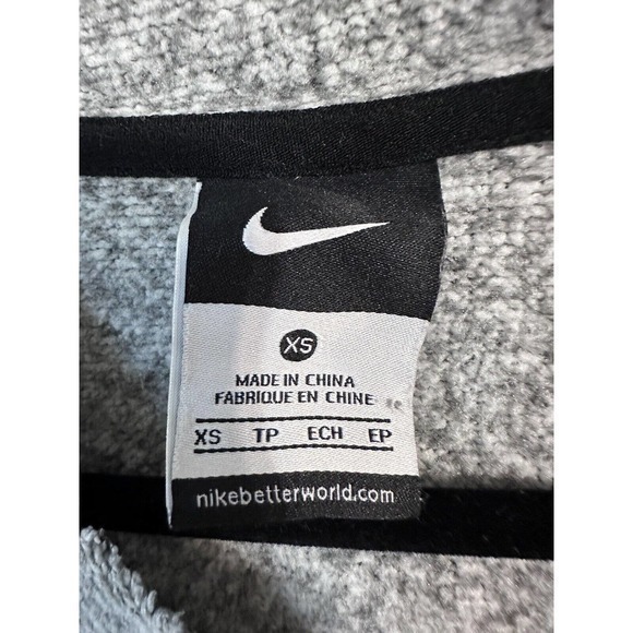 Nike Drifit Womens fleece hoodie Pullover Thin Sweater Heather Grey Size XS #734 - Picture 5 of 14